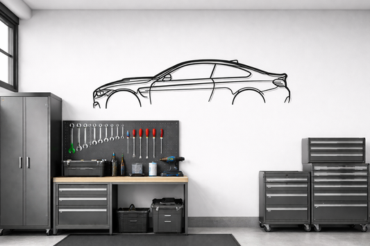 BMW M4 wall art silhouette